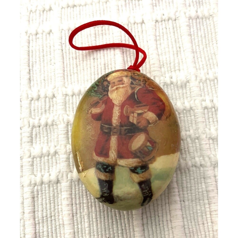 Vintage Christmas Ornaments Lot Of 3 With Santa & Angel Designs Speedway 1989